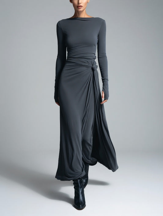 Side Knot Maxi Dress