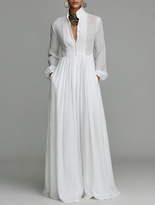 Minimalist Patchwork Maxi Dress